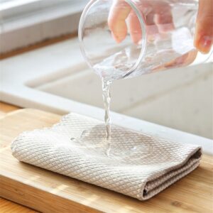 1 10pcs Microfiber Glass Polishing Rags Fish Scale Cloth Cleaning Towel For Kitchen Windows Car Mirrors 3
