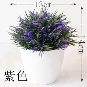 1 Pcs Artificial Green Plants Phoenix Potted Simulation Grass Ball Home Living Room Decoration Festival Party 4