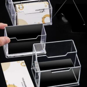 1 Pcs Clear Desk Shelf Box Storage Display Stand Acrylic Plastic Transparent Desktop Business Card Holder