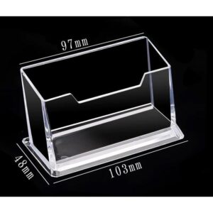 1 Pcs Clear Desk Shelf Box Storage Display Stand Acrylic Plastic Transparent Desktop Business Card Holder 4