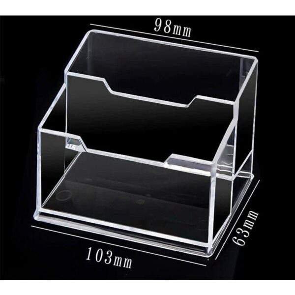 1 Pcs Clear Desk Shelf Box Storage Display Stand Acrylic Plastic Transparent Desktop Business Card Holder 5