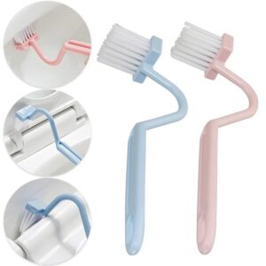 1 Piece Of V Shaped Curved Toilet Brush Long Handle Toilet Cleaning Brush Household Deep Cleaning