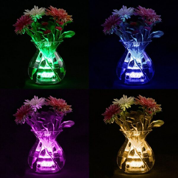 10 Led Remote Controlled Rgb Submersible Light Battery Operated Underwater Night Lamp Outdoor Vase Bowl Garden 4