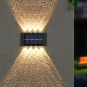 10led Solar Wall Lamp Outdoor Waterproof Up And Down Solar Lights Luminous Lighting Garden Decoration Stair