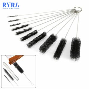 10pcs Cleaning Supplies Nylon Tube Brushes Straw Set For Drinking Straws Glasses Keyboards Jewelry Cleaning Brushes