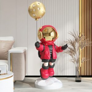 110cm Large Size Statue Living Room Floor Decor Electroplated Astronaut Sculpture Modern Nordic Home Decoration Accessories 1
