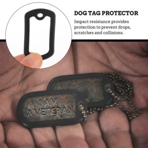 12pcs Military Style Dog Tag Silicone Silencer Dog Tag Silicone Protective Cover 3