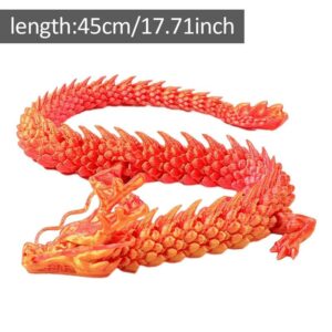 17 72in 3d Printed Articulated Dragon Chinese Loong Flexible Realistic Made Ornament Toy Home Office Decoration 5