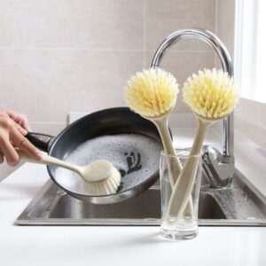 1pc Multifunction Practical Kitchen Utensil Cleaning Brush Long Handle Can Be Hung Pot Wash Brush For 1