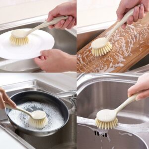 1pc Multifunction Practical Kitchen Utensil Cleaning Brush Long Handle Can Be Hung Pot Wash Brush For 2