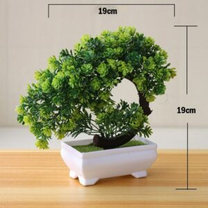 1pcs Artificial Potted Plant Simulation Decorative Bonsai Home Office Pine Tree Gift Diy Ornament Creative Garden 1