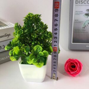 1pc Artificial Flower Plastic Plant Potted Bonsai Household Wedding Spring Summer Living Room Office Garden Desk 3