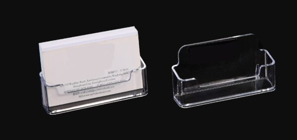 1pc Office Desktop Transparent Business Card Holder Storage Box Business Transparent Acrylic Display Stand Desktop Storage 1
