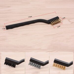 1pc Stainless Steel Copper Wire Brush Tooth Brushes Rust Scrub Remove Cleaning Tools 18cm 4