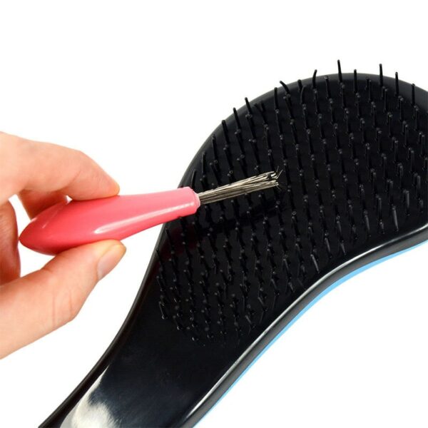 1pcs Mini Hair Brush Combs Cleaner Embedded Tool Plastic Cleaning Remover Handle Tangle Hair Brush Hair 2