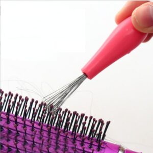 1pcs Mini Hair Brush Combs Cleaner Embedded Tool Plastic Cleaning Remover Handle Tangle Hair Brush Hair