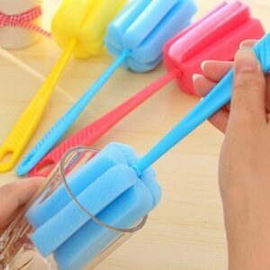 2 Pcs Kitchen Cleaning Tool Sponge Brush For Wineglass Bottle Coffe Tea Glass Cup Color Random 1
