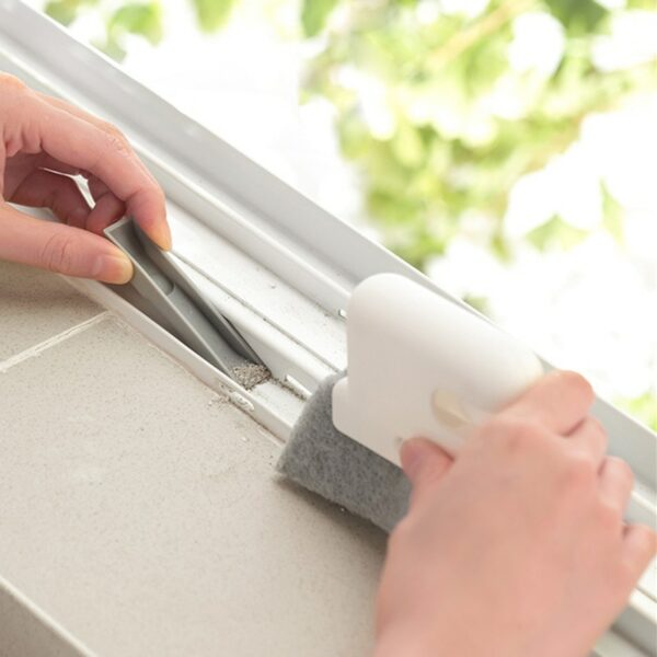 2 In 1 Groove Cleaning Tool Creative Window Groove Cleaning Cloth Window Cleaning Brush Windows Slot 2