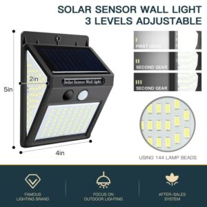20 144 Led Solar Light Outdoor Solar Lamp With Motion Sensor Solar Lights Waterproof Sunlight Solar 3