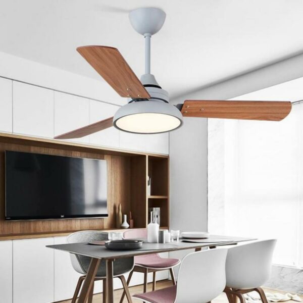42 48 Inch Modern Wooden Ceiling Fan Lights Led Living Dining Room Nordic Industrial Wind Remote 3