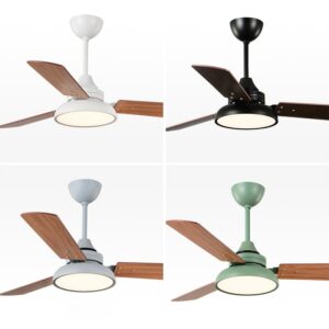 42 48 Inch Modern Wooden Ceiling Fan Lights Led Living Dining Room Nordic Industrial Wind Remote 4