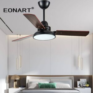 42inch Led Ceiling Fan With Lamp Roof Lighting Fan Modern Bedroom Living Room Kitchen Decorate Ceiling