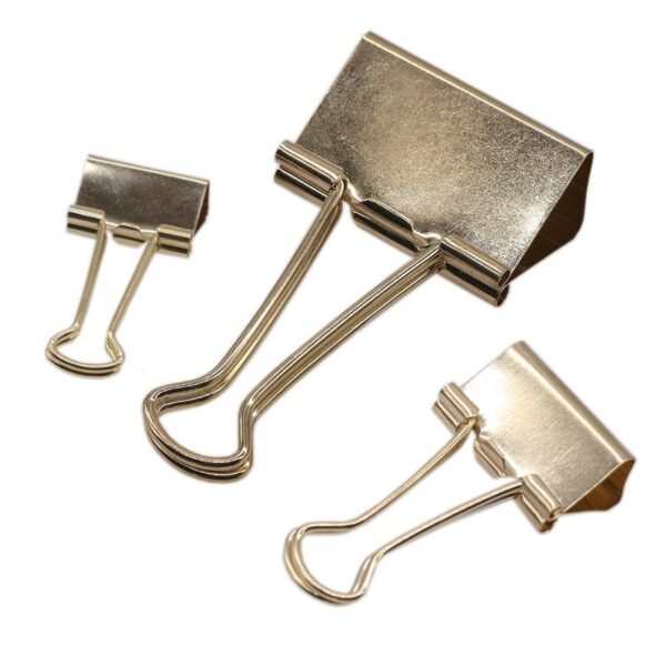 5 Pcs Gold Binder Clip Clamp Memo Paper Spring Clips Office School Supplies Office Binding Supplies 4