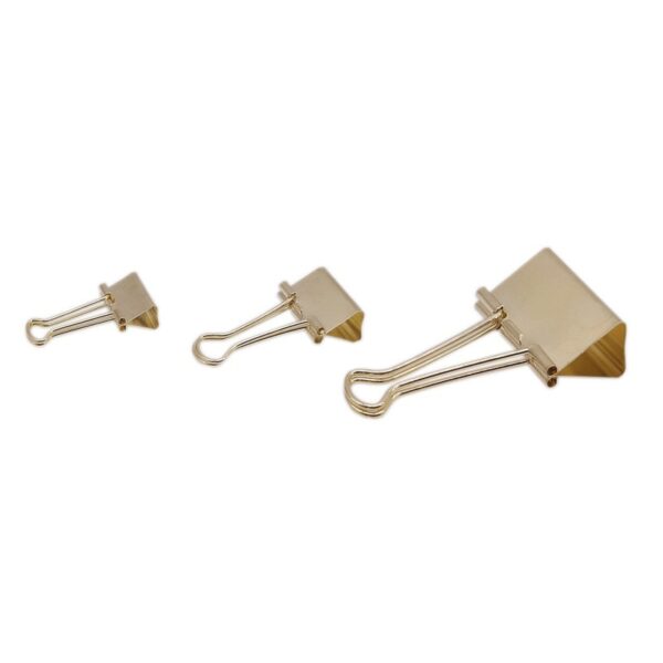 5 Pcs Gold Binder Clip Clamp Memo Paper Spring Clips Office School Supplies Office Binding Supplies 5