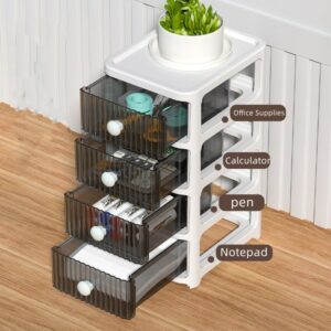 5 Layer Desktop Multi Drawer Stationery Organizer For Students Pencil Holder For Office Tape Hair Accessories 3