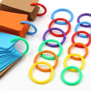 50pcs Bag Plastic Colors Ring Binder 15 40mm Diy Albums Loose Leaf Book Hoops Opening Office