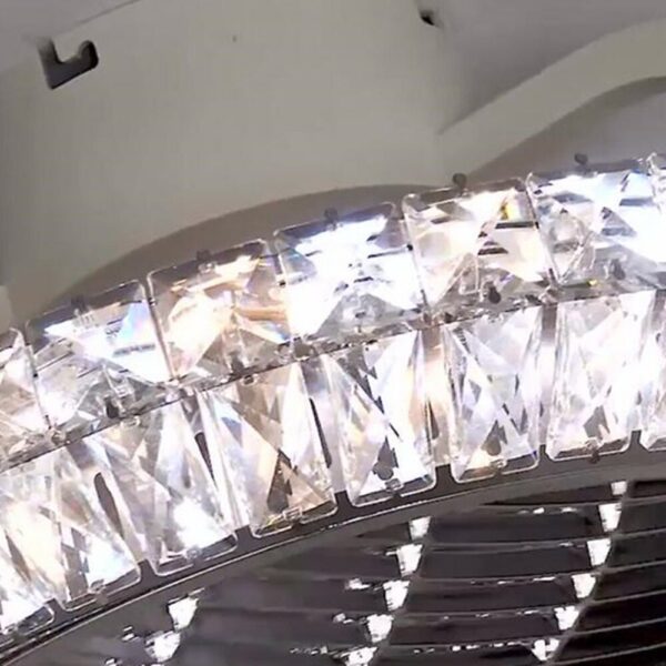 50cm Crystal Led Ceiling Fan Remote Control Ventilation Lamp Quiet Car Bedroom Decoration Modern Ceiling Fan 4