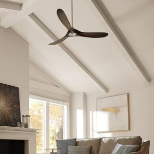 52 60 70 Inch Ceiling Fan Industrial Vintage Wooden Ventilator No Light Remote Control Decorative Blower 5
