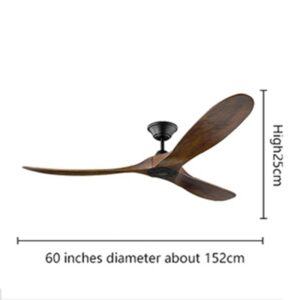 52 60 70 Inch Vintage Wood Ceiling Fan With Remote Control No Light Wooden Ceiling Fans 2