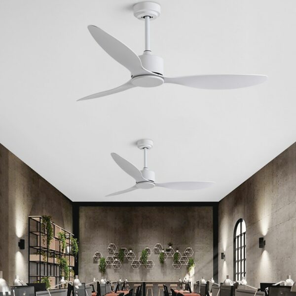 52 Inch Ceiling Fan With Remote Control For Living Room Copper Motor Abs Wood Imitation Blades 4