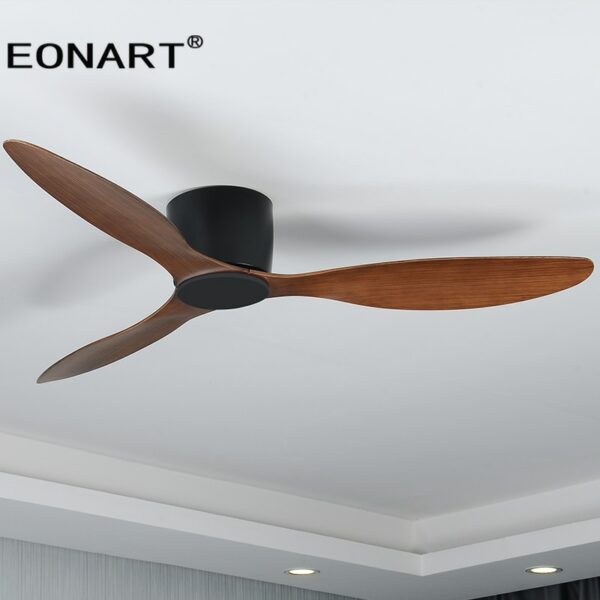 52 Inch Lower Floor Led Dc Ceiling Fan With Lamp Remote Control Black Ceiling Fans For 5