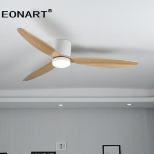 60inch Design Fan Modern Floor Wood Dc Ceiling Fan Lamp With Remote Control Indoor Solid Wood 2