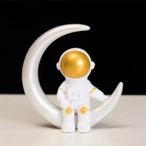 Astronaut Decor Action Figures And Moon Home Decor Resin Astronaut Statue Room Office Desktop Decoration Presents 4