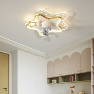 Bedroom Modern Minimalist Fan Lamp Nordic Home Restaurant Study Light Luxury App Control Suction Living Room 1