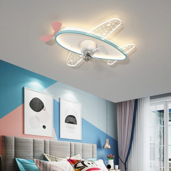 Bedroom Modern Minimalist Fan Lamp Nordic Home Restaurant Study Light Luxury App Control Suction Living Room 4