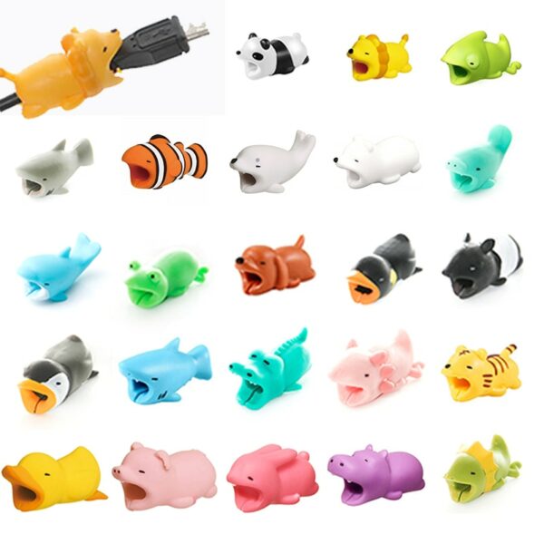 Cable Protector Animal Cute Cartoon Bites Winder Organizer For Usb Charging Cable Earphone Cable Buddies Cellphone 1