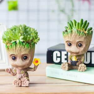 Cartoon Tree Man Baby Groot Miniature Model Home Office Decoration Simulation Flower Pot Desktop Display Anime 5