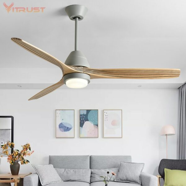 Ceiling Fan With Remote Fan Light 3 Kinds Of Speed 52 Inch Led Ceiling Fan With