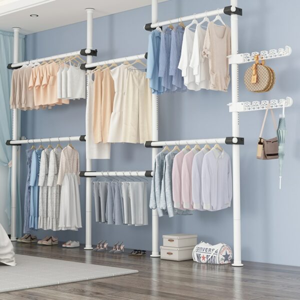 Coat Racks Clothes Hanger Clothing Shoe Floor Bedroom Garment Rack Rail Free Standing Percheros Dressing Room 1