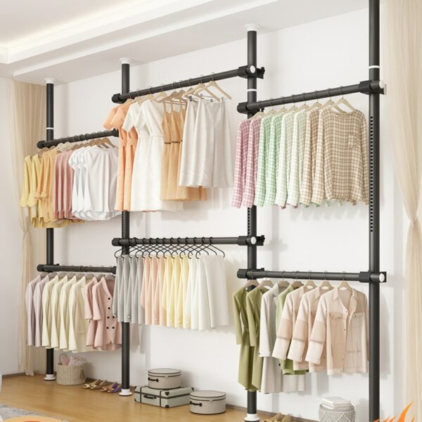 Coat Racks Clothes Hanger Clothing Shoe Floor Bedroom Garment Rack Rail Free Standing Percheros Dressing Room 2
