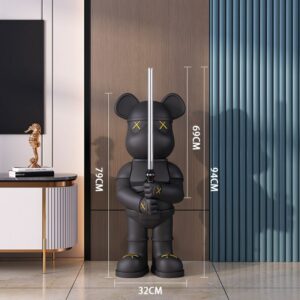 Color Changing Lightsaber Bear Hall Large Floor Decoration Accessory Household Living Room Resin Ornaments Sculptures And 5