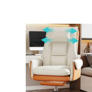 Comfortable Sofa Office Chair Gaming Chair Computer Chair Leather Ecutive Chair Backrest With Footrest Reclining Swivel 3