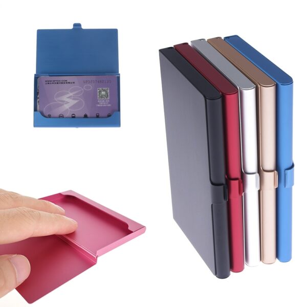 Creative Business Card Case Stainless Steel Aluminum Holder Metal Box Cover Credit Men Business Card Holder