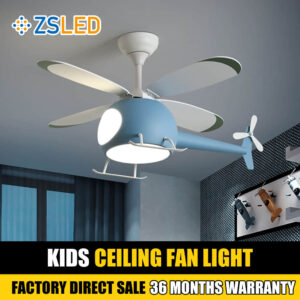 Creative Flying Plane Led Light Airplane Ceiling Fan Lamp Kids Bedroom Ceiling Fan With Light Remote