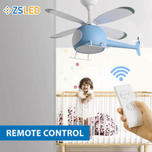 Creative Flying Plane Led Light Airplane Ceiling Fan Lamp Kids Bedroom Ceiling Fan With Light Remote 4
