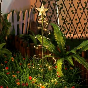 Creative Solar Christmas Tree String Lights Pvc Solar Led Christmas Tree Lights Waterproof Spiral For Outdoor 2